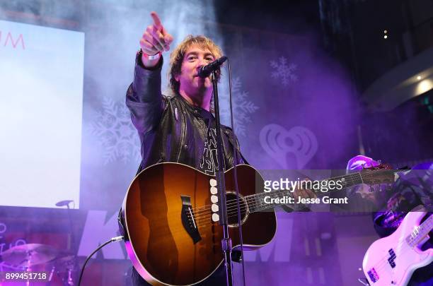 Musician Tom Higgenson of Plain White T's performs onstage during the 'Live at the Atrium' Holiday Concert Series in Partnership with KIISFM...