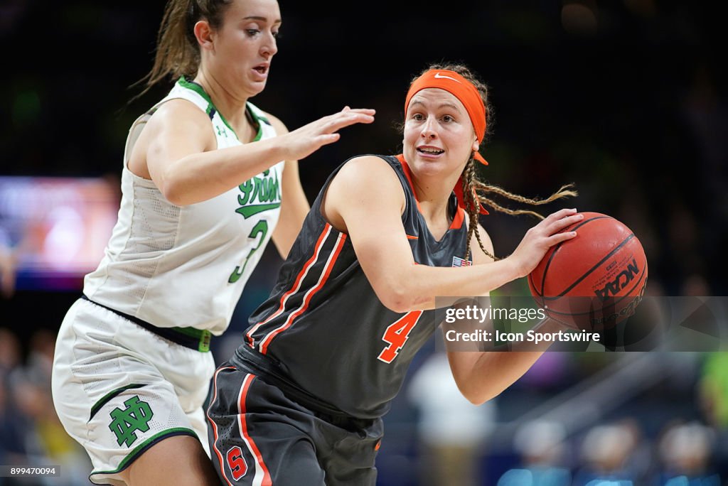 COLLEGE BASKETBALL: DEC 28 Women's - Syracuse at Notre Dame