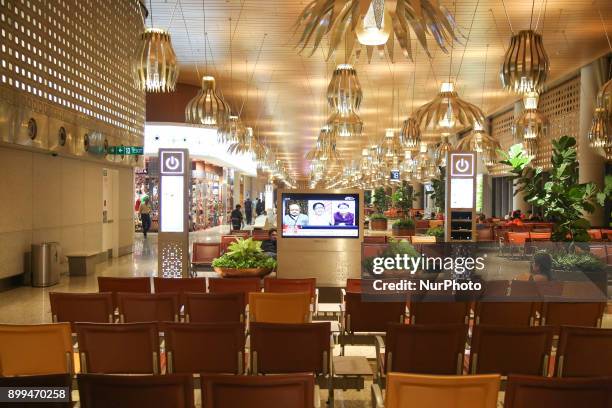 Inside the new terminal T2 in Mumbai International Airport &quot;Chhatrapati Shivaji Maharaj&quot; that is open since 12 February 2014. Mumbai...