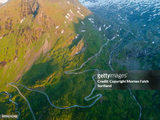 rural mountainous route 63, møre og romsdal county, norway - romsdal stock pictures, royalty-free photos & images