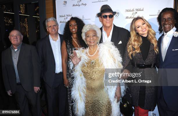 Actress Angelique Fawcette, actor Robert Davi, actress Nichelle Nichols and model/publisher Katarina Van Derham arrive for Nichelle Nichols' 85th...