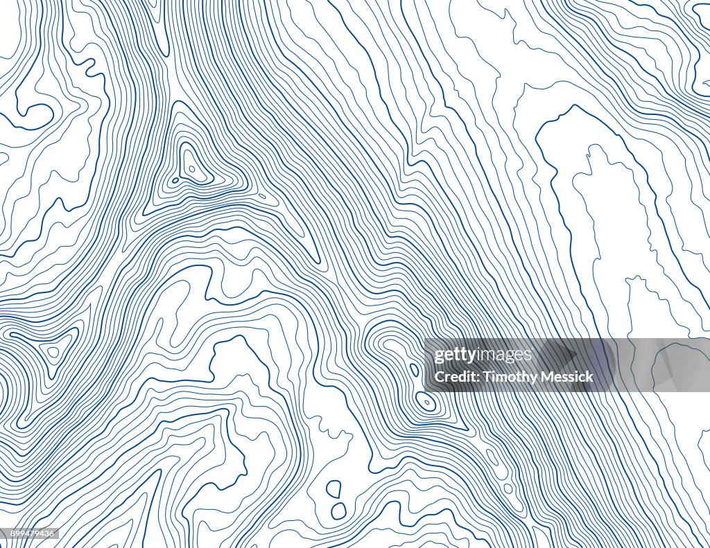 Topogra Topographic Map In Mountainous Terrain High-Res Vector Graphic - Getty ...