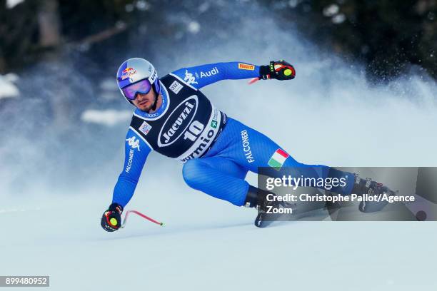 Dominik Paris of Italy competes during the Audi FIS Alpine Ski World Cup Men's Combined on December 29, 2017 in Bormio, Italy.