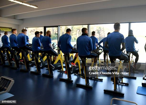 General view during the FC Internazionale training session at Suning Training Center at Appiano Gentile on December 29, 2017 in Como, Italy.