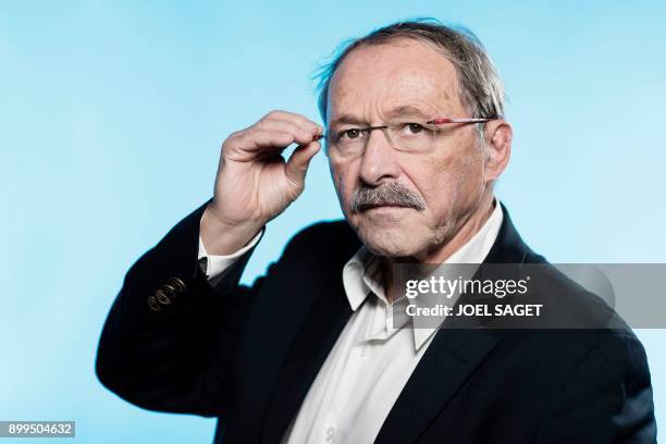 French Rugby Union national team coach Jacques Brunel poses during a photo session in Paris, on December 27, 2017. Bordeaux boss Brunel takes over...