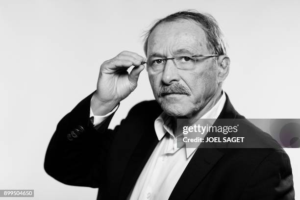 French Rugby Union national team coach Jacques Brunel poses during a photo session in Paris, on December 27, 2017. Bordeaux boss Brunel takes over...