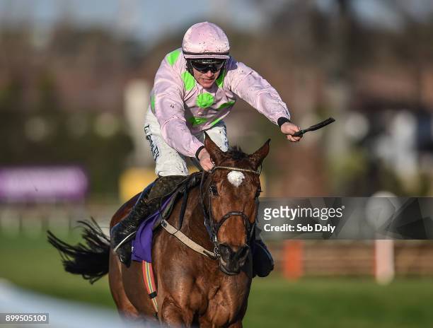 Dublin , Ireland - 29 December 2017; Let's Dance, with Paul Townend up, on their way to winning the Willis Towers Watson Irish EBF Mares Hurdle on...