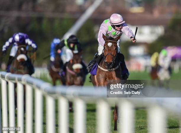 Dublin , Ireland - 29 December 2017; Let's Dance, with Paul Townend up, on their way to winning the Willis Towers Watson Irish EBF Mares Hurdle on...