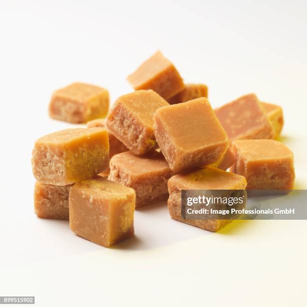 a pile of butter fudge - fudge stock pictures, royalty-free photos & images
