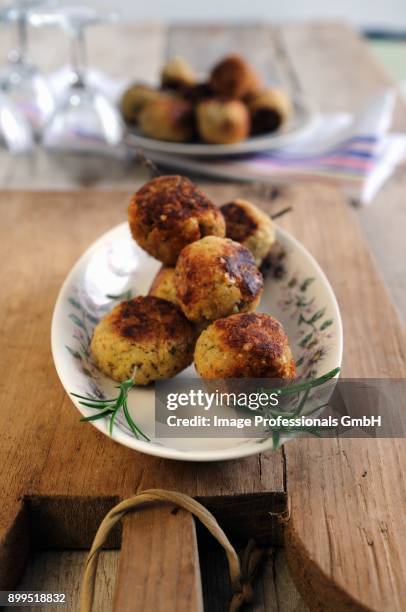 chicken meatball kebabs with rosemary - meatball skewer stock pictures, royalty-free photos & images