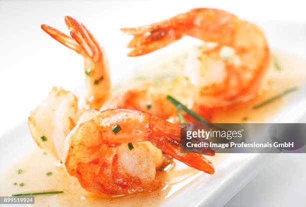 prawns with honey and ginger sauce - gambas ストックフォトと画像