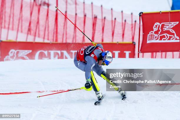 Alexis Pinturault of France competes during the Audi FIS Alpine Ski World Cup Men's Combined on December 29, 2017 in Bormio, Italy.