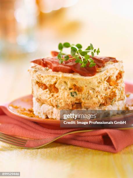 chorizo,piquillo peppers,rice cake and chili pepper cheesecake - poivron rouge stock pictures, royalty-free photos & images