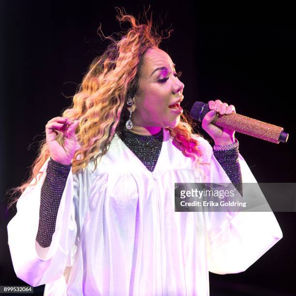 Tameka "Tiny" Cottle performs during The Great Escape Tour at Smoothie King Center on December 28, 2017 in New Orleans, Louisiana.