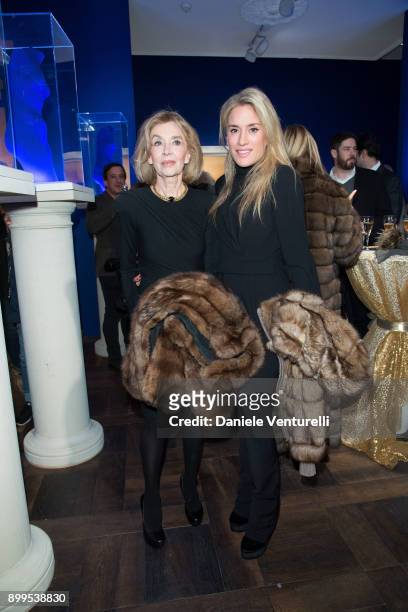 Olivia Innocenti and Helga Innocenti attend Galerie Gmurzynska Hosts Diana Widmaier-Picasso in Celebration of Mene 24K and Yves Klein on December 27,...