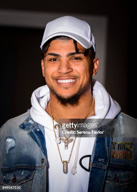 DeAndre Yedlin poses for photos during a photo shoot in Jesmond on November 30 in Newcastle upon Tyne, England.