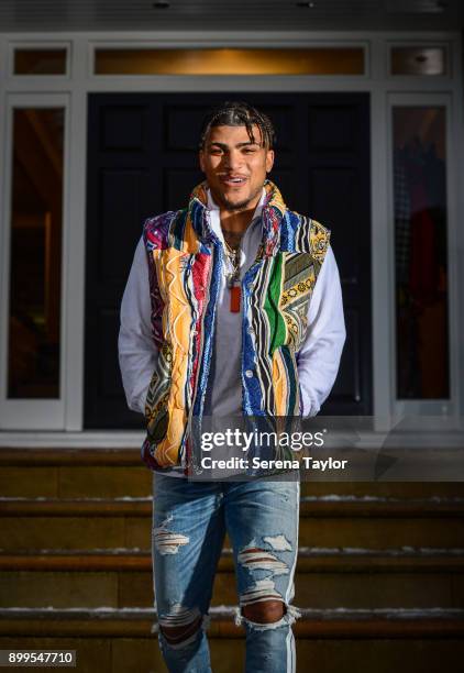 DeAndre Yedlin poses for photos during a photo shoot in Jesmond on November 30 in Newcastle upon Tyne, England.