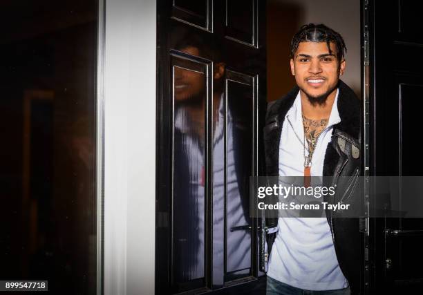 DeAndre Yedlin poses for photos during a photo shoot in Jesmond on November 30 in Newcastle upon Tyne, England.