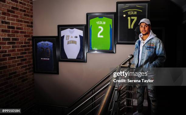 DeAndre Yedlin poses for photos during a photo shoot in Jesmond on November 30 in Newcastle upon Tyne, England.