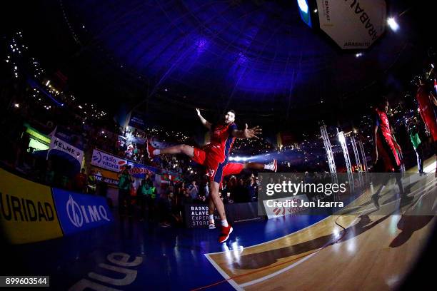 Patricio Garino, #29 of Baskonia Vitoria Gasteiz during the 2017/2018 Turkish Airlines EuroLeague Regular Season Round 15 game between Baskonia...