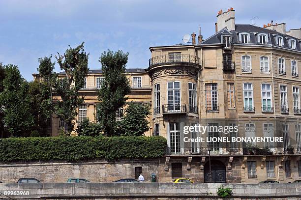 Photo taken on August 20, 2009 shows historic 17th century mansion 'Hotel Lambert' at the extreme eastern end of the Ile de St. Louis in Paris...