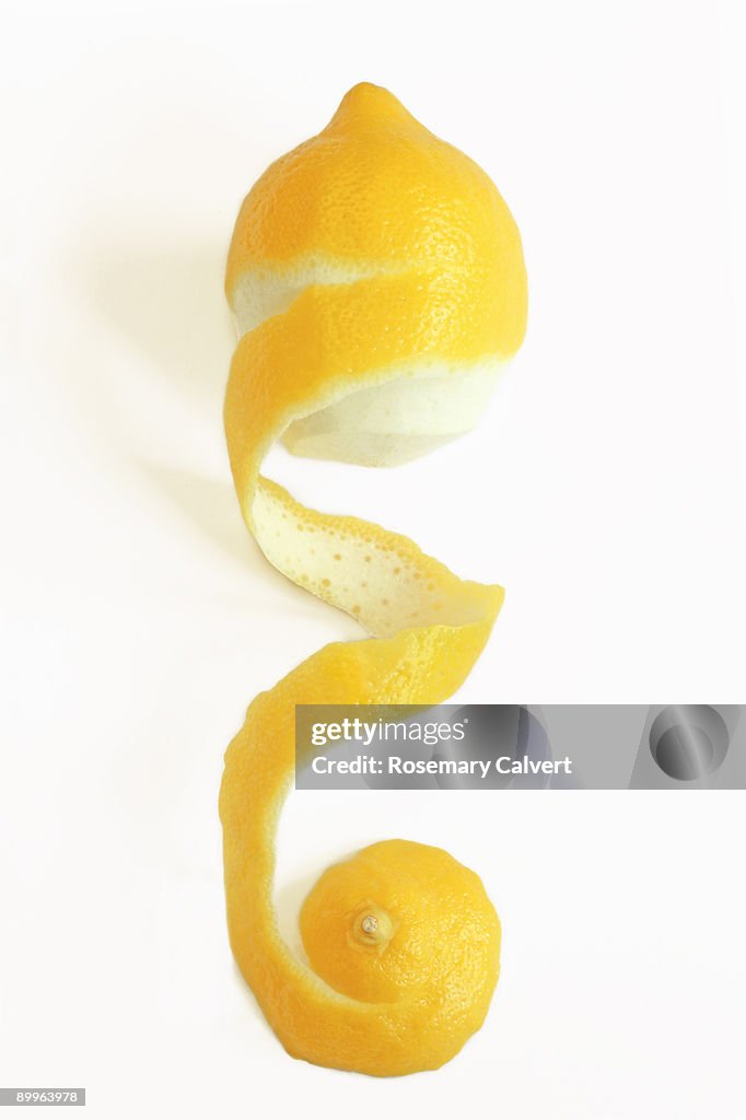 Lemon Parts Rind Coil Of Lemon Rind Peeled From Lemon High-Res Stock Photo - Getty Images