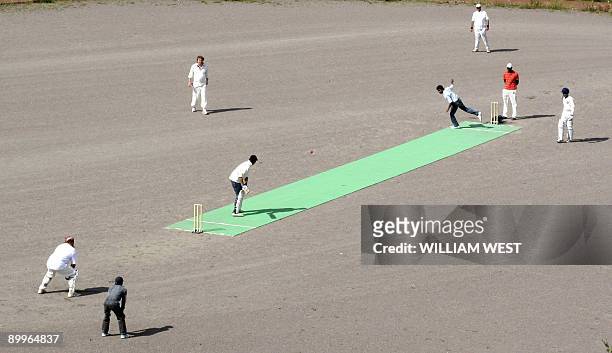 Cricket match in Finland is played on a gravel surface with a nylon mat at a Suomenlinna, a sea fortress, a ten minute ferry ride from downtown...
