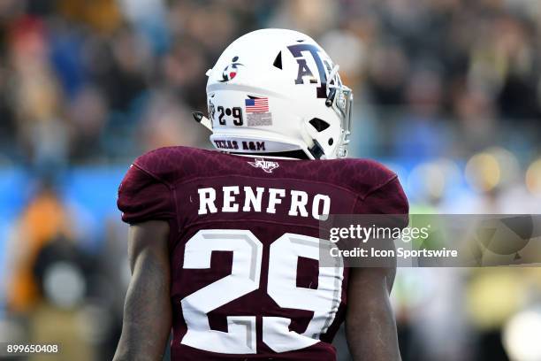 Texas A&M Aggies defensive back Debione Renfro on the field during the Belk Bowl between the Wake Forest Demon Deacons and the Texas A&M Aggies on...