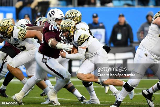 Wake Forest Demon Deacons quarterback John Wolford runs the ball on the quarterback keeper but cant get into the endzone late in the fourth quarter...