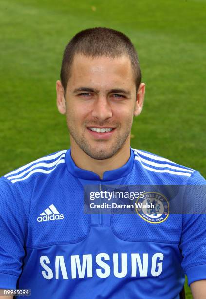 Joe Cole of Chelsea during the photo shoot at Cobham training ground on August 20, 2009 in Cobham, Surrey