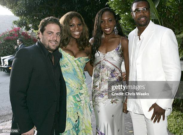 Brett Ratner, Serena Williams, Venus Williams and Chris Tucker