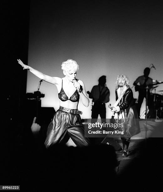 Annie Lennox performing on the Eurythmics "Revenge" tour at the Greek Theater in Los Angeles,California on August 5, 1986. Her current new cd "Bare"...