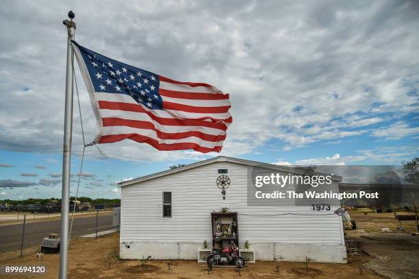 The home of Rosa V. Castro located in La Presa, one of the hundreds of unincorporated towns that dot the US-Mexico border, is seen on Tuesday, June...