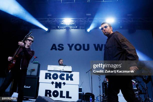 Liam Gallagher performs at Falls Festival on December 30, 2017 in Lorne, Australia.