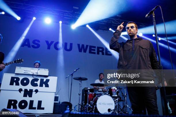 Liam Gallagher performs at Falls Festival on December 30, 2017 in Lorne, Australia.