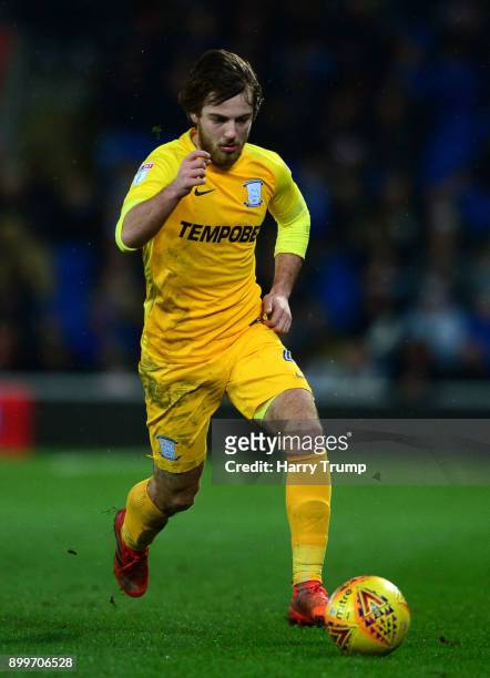 Ben Pearson of Preston North End during the Sky Bet Championship match between Cardiff City and Preston North End at Cardiff City Stadium on December...