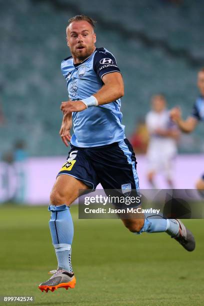 Jordy Buijs of Sydney runs during the round 13 A-League match between Sydney FC and Perth Glory at Allianz Stadium on December 30, 2017 in Sydney,...