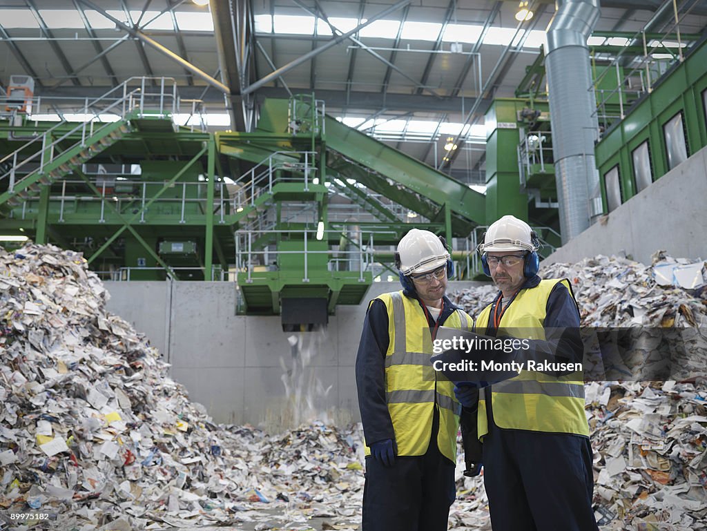 Workers In Recycle Plant