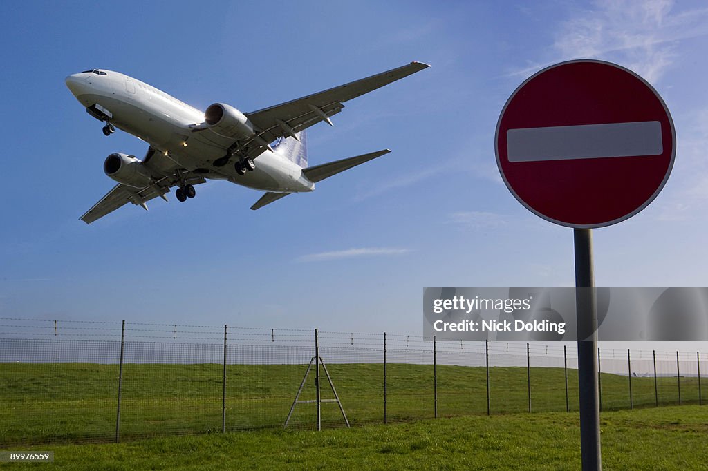 Plane ascending after take off