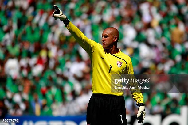 S goalkeeper Timothy Howard during the FIFA World Cup 2010 Qualifier match against Mexico at the Azteca Stadium on August 12, 2009 in Mexico City,...