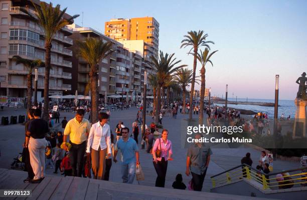 Torrevieja. Alicante 'Juan Aparicio' promenade sea side
