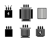 Electric transformer icon