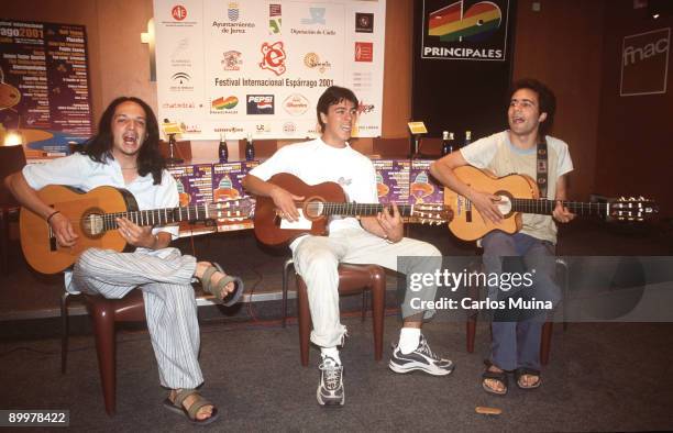 Performance of the group Delincuentes jerezano in the presentation of the 13ª edition festival international Esparreago 2001. Performance of the...