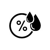 Humidity icon, Humidity weather Sensor, label sticker icon