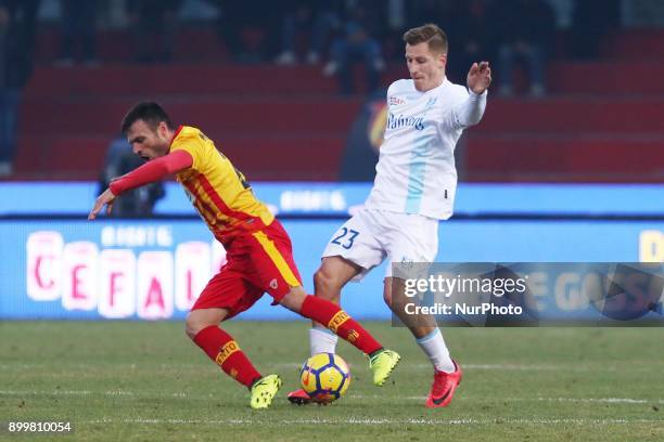 During Serie A match between Benevento Calcio and Chievo Verona at Stadium Ciro Vigorito in Benevento, Italy on 30 December 2017