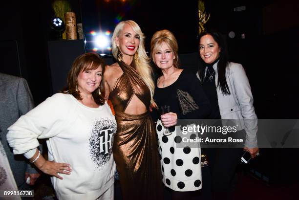 Ivonne Camacho, Tracy Stern, Sue Vaccaro and Cassandra Seidenfeld attend Tracy Stern hosts holiday party at private townhouse in Hell's Kitchen at...
