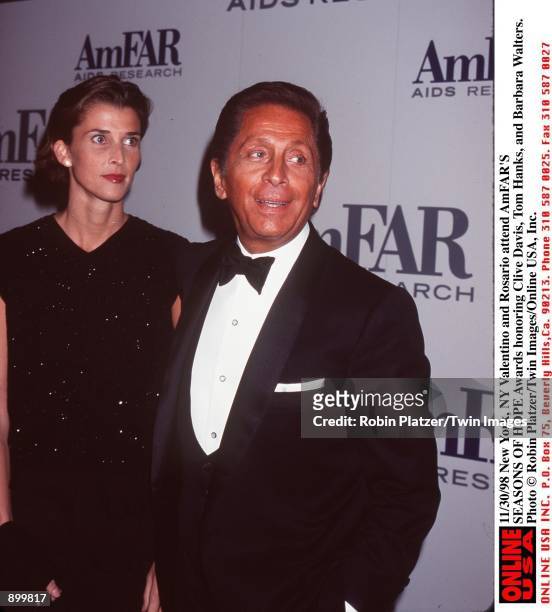 New York, NY Valentino and Rosario attends AmFAR's SEASONS OF HOPE Awards honoring Clive Davis, Tom Hanks, and Barbara Walters.