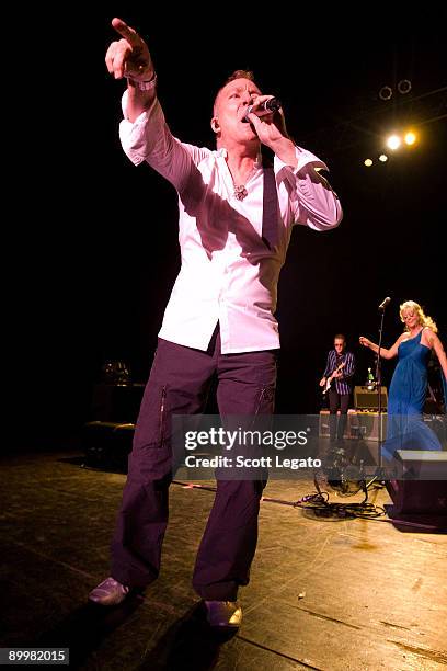 Fred Schneide of B-52'speforms at the DTE Energy Center on August 20, 2009 in Clarkston, Michigan.