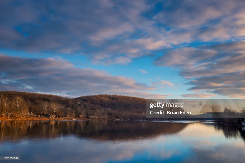 Sunset over the Delaware River