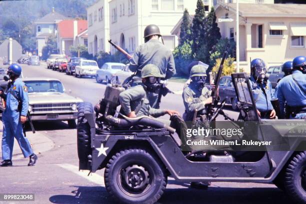 The California National Guard was sent to Berkeley by Governor Ronald Reagan.
